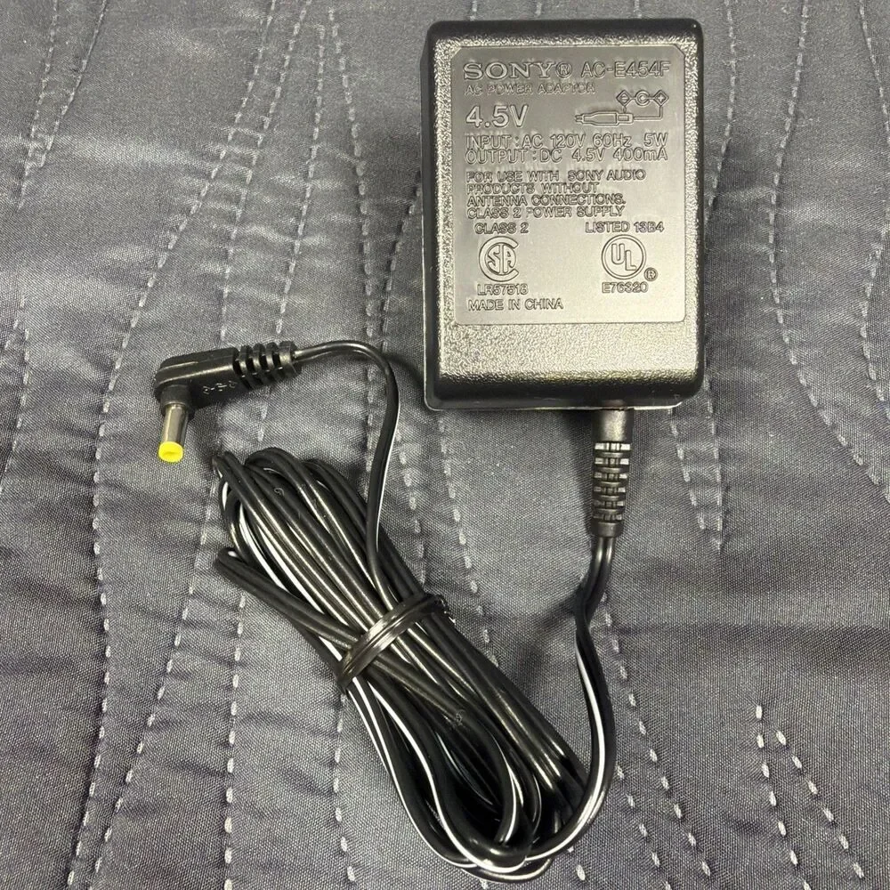 Sony AC-E454F AC Power Adapter 4.5V DC 400mA OEM Audio Power Supply Cord